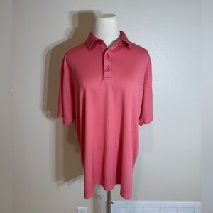 Callaway Men’s Swing Tech Polo, Salmon/White, LARGE